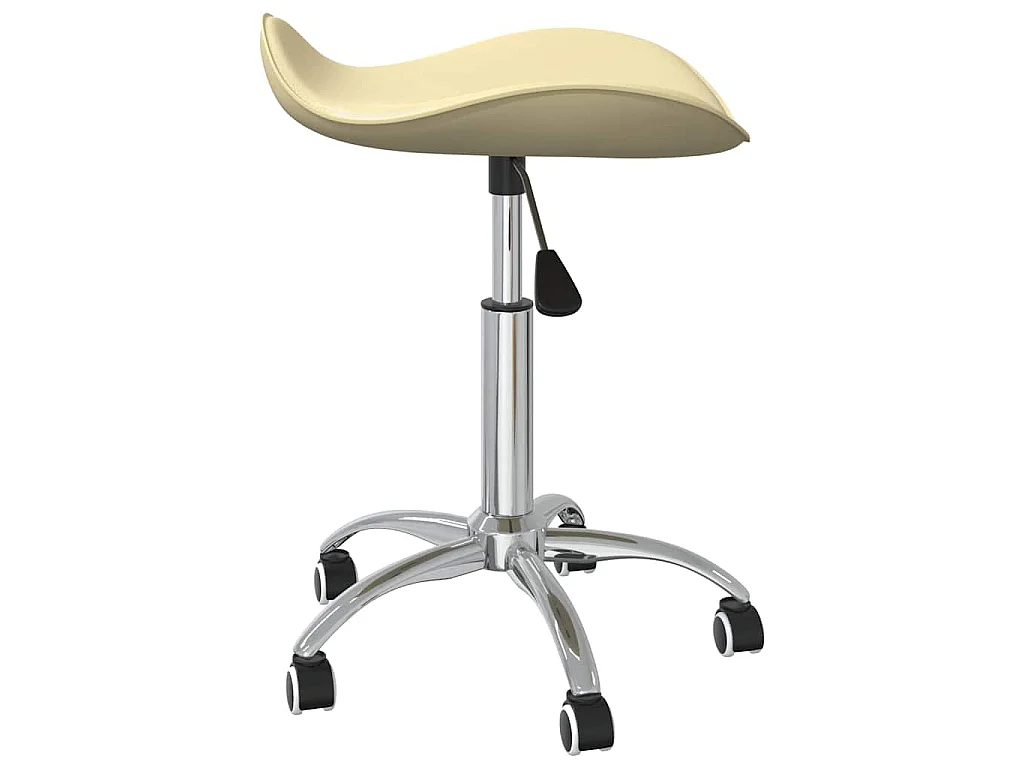 Chaise de bureau Crème Similicuir