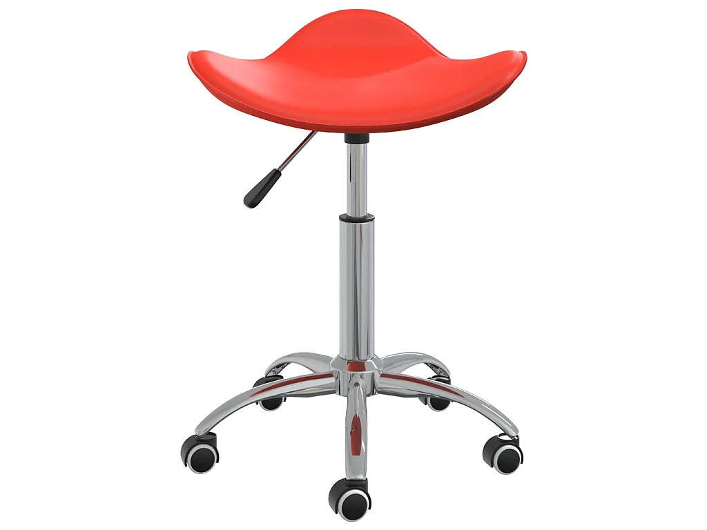 Cadeira de escritório couro artificial vermelho