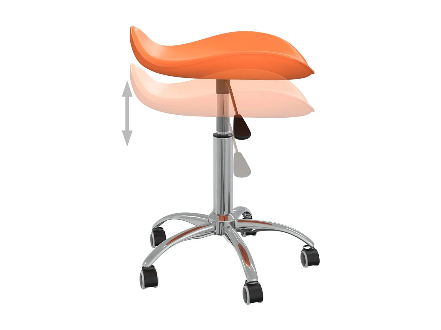 Chaise de bureau Orange Similicuir
