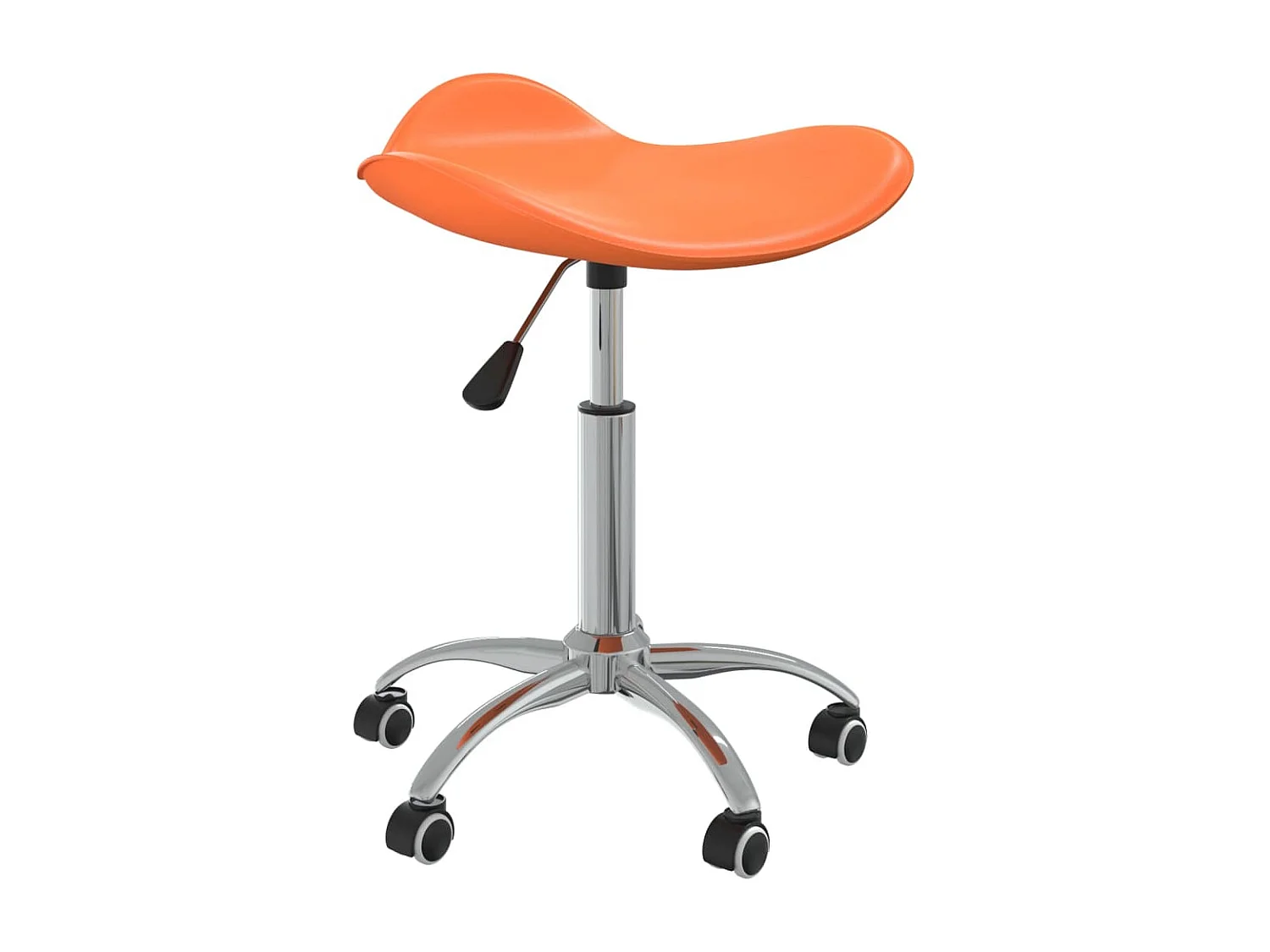 Silla de oficina de cuero sintético naranja
