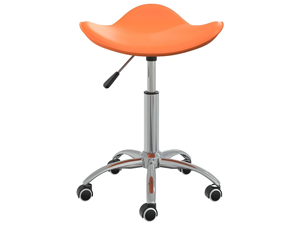 Silla de oficina de cuero sintético naranja
