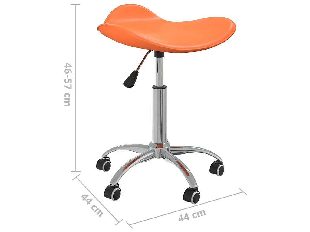 Silla de oficina de cuero sintético naranja