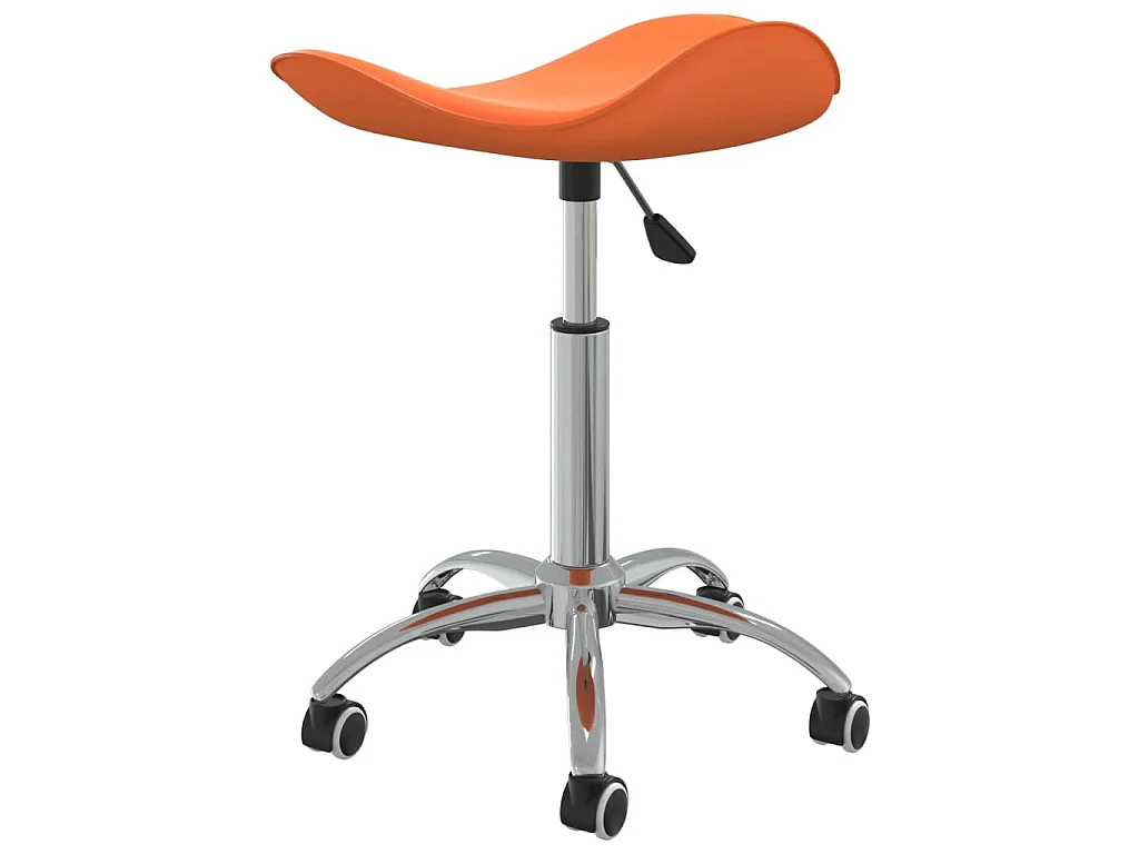 Silla de oficina de cuero sintético naranja