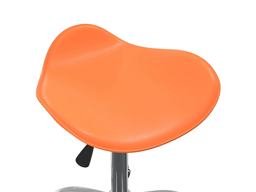 Silla de oficina de cuero sintético naranja