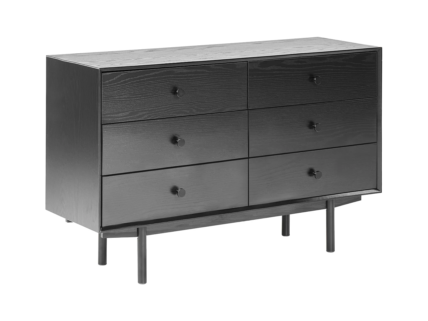 Commode à 6 tiroirs ALCESTER Noir
