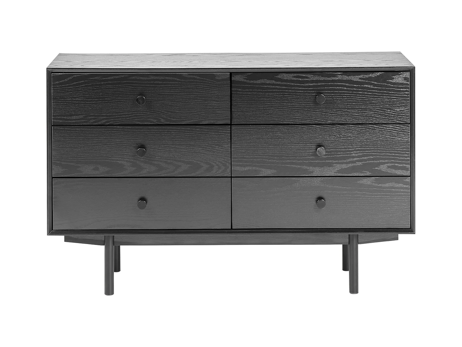 Commode à 6 tiroirs ALCESTER Noir