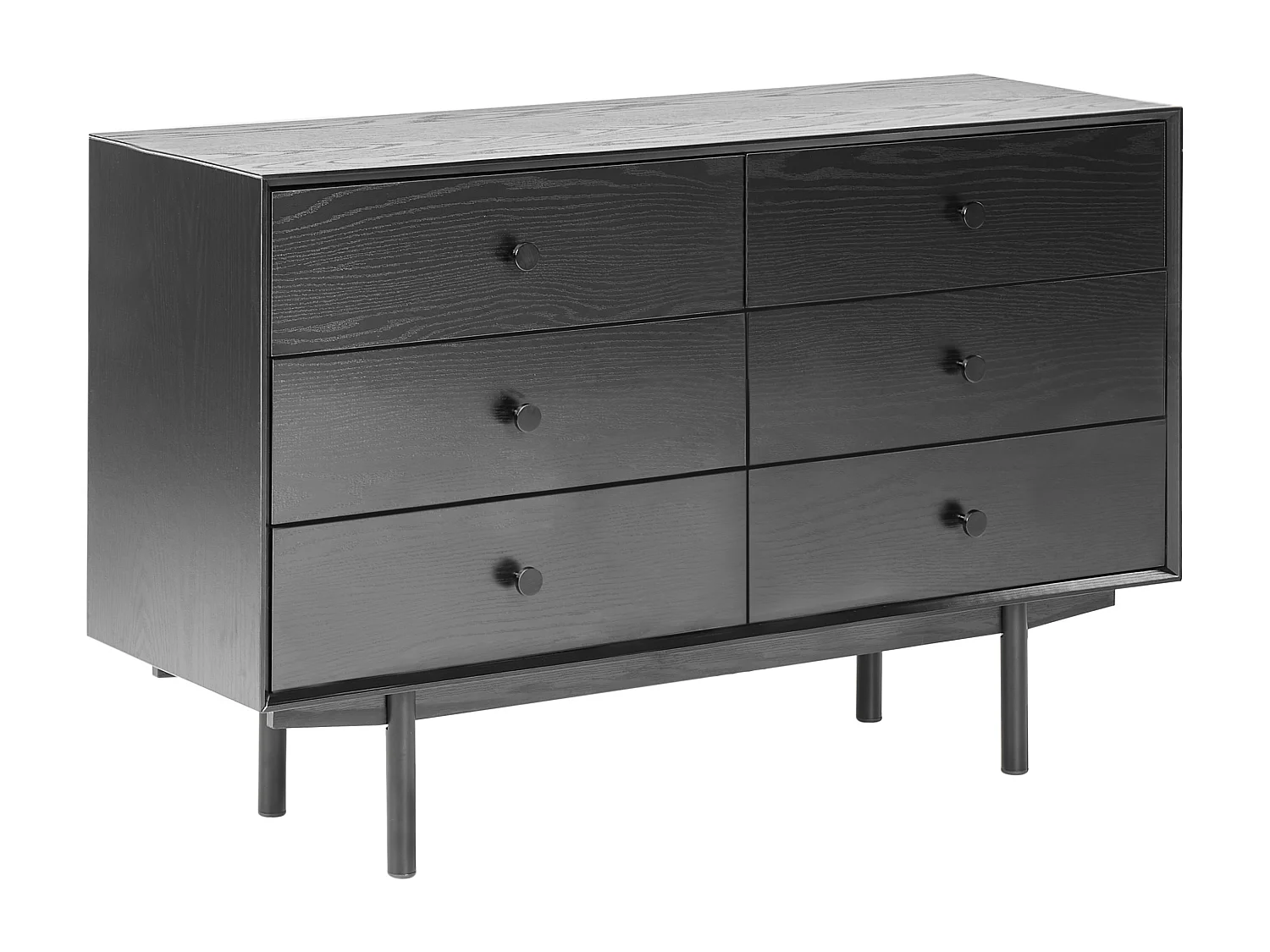 Commode à 6 tiroirs ALCESTER Noir