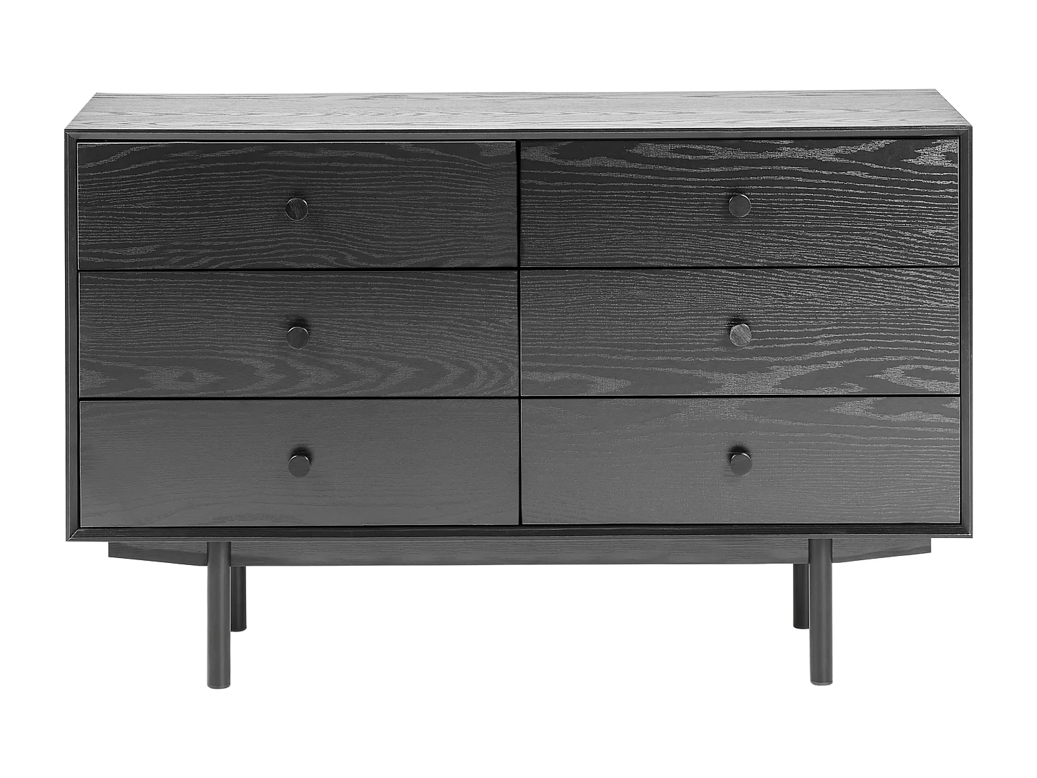 Commode à 6 tiroirs ALCESTER Noir