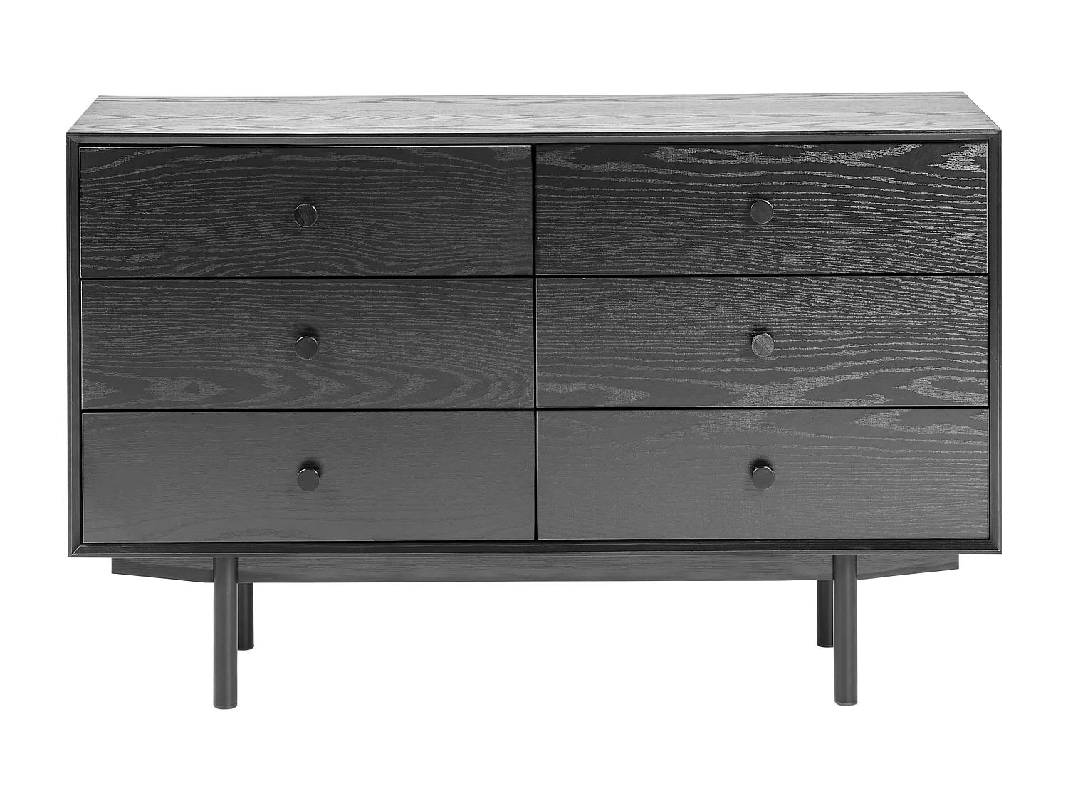 Commode à 6 tiroirs ALCESTER Noir