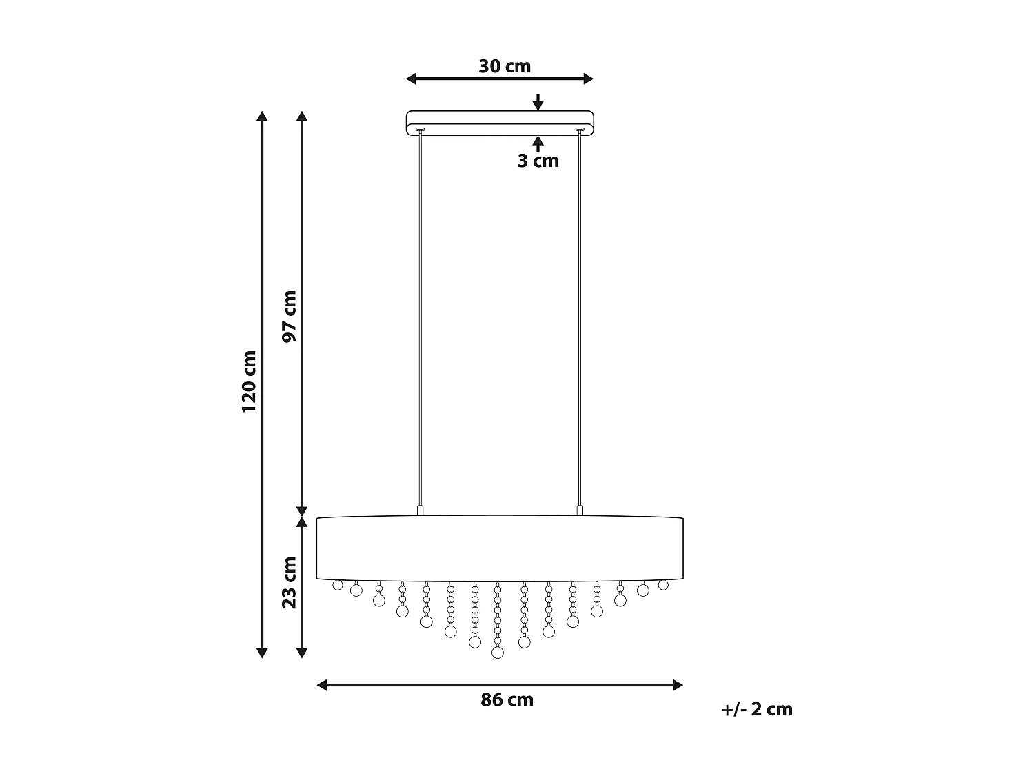 Żyrandol BELELLE Kryształ Srebrny