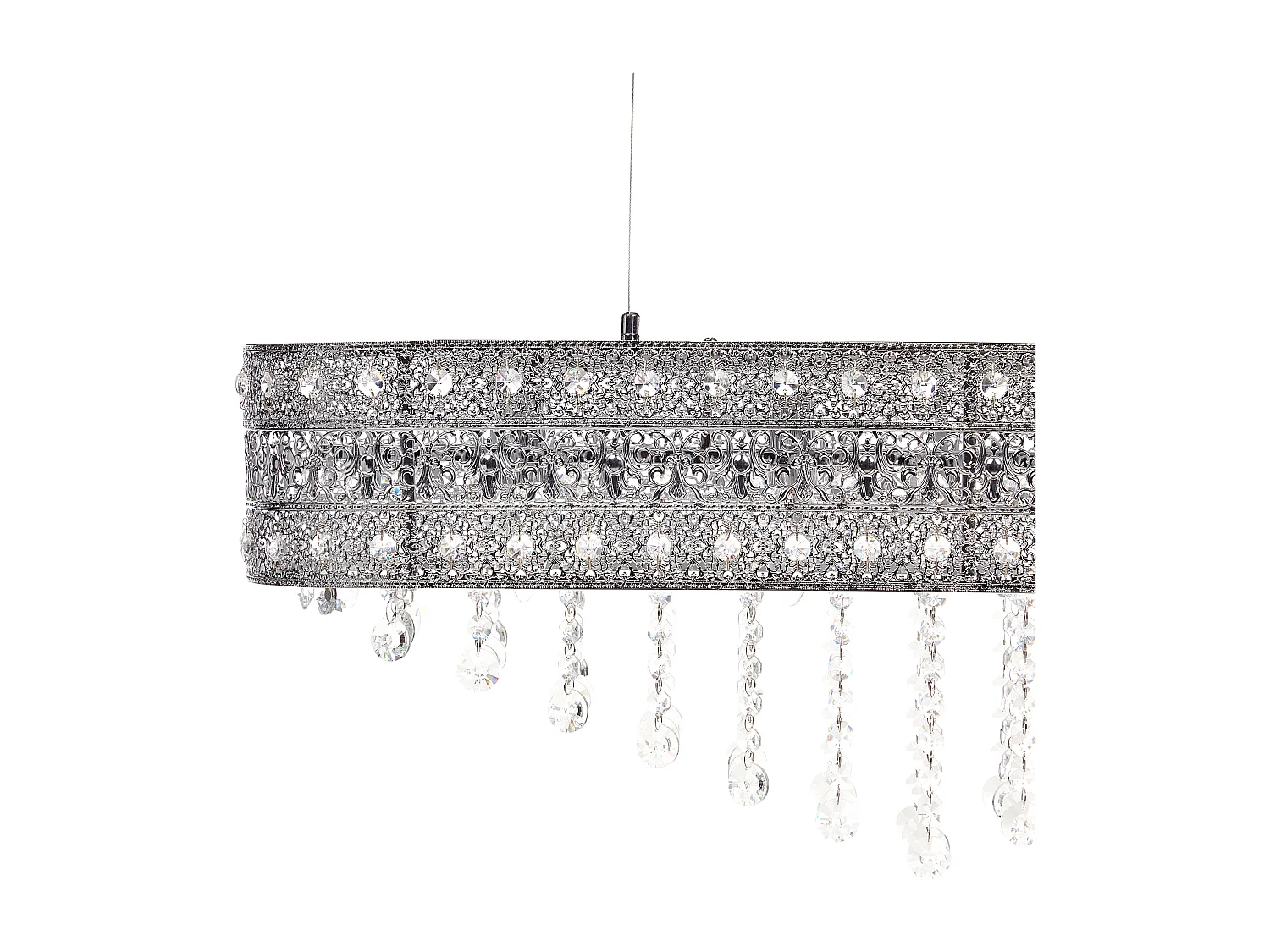 Lustre BELELLE Cristal Argenté