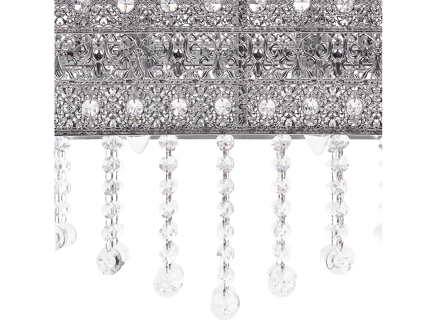 Kroonluchter BELELLE Kristal Zilver