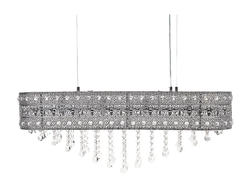 Lustre BELELLE Cristal Argenté