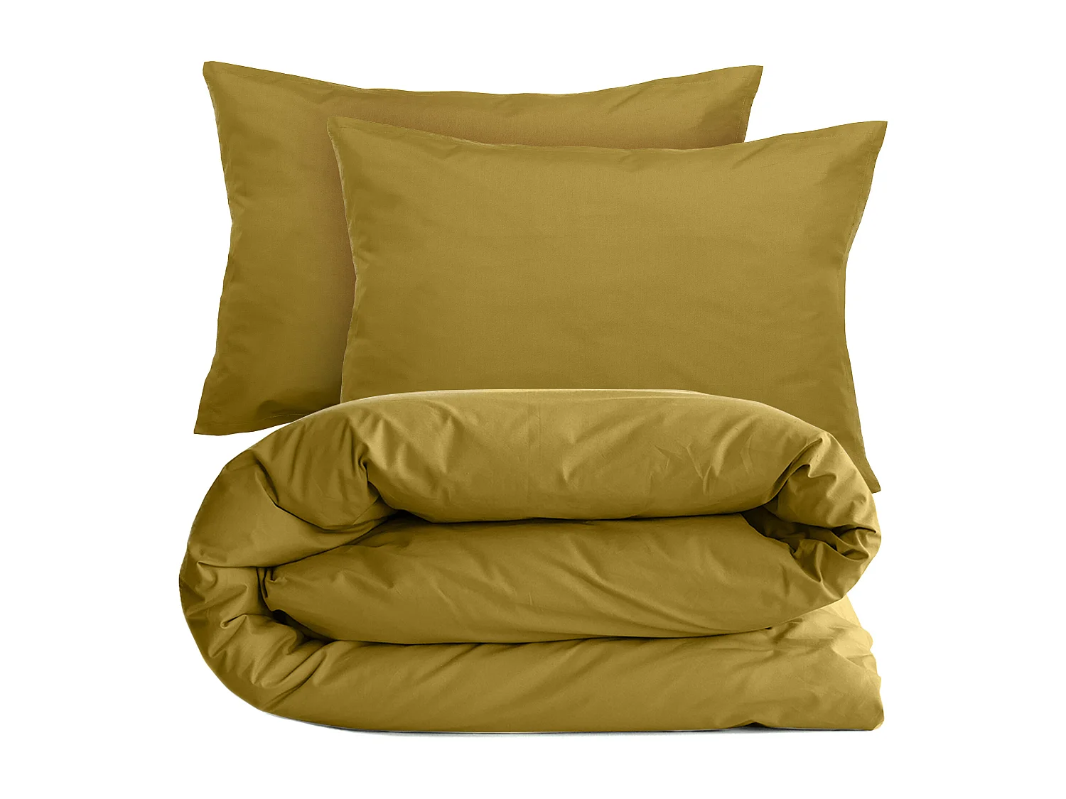 Parure de lit 260x240 cm et taie 50x70 cm percale MANOIR vert Jasmin