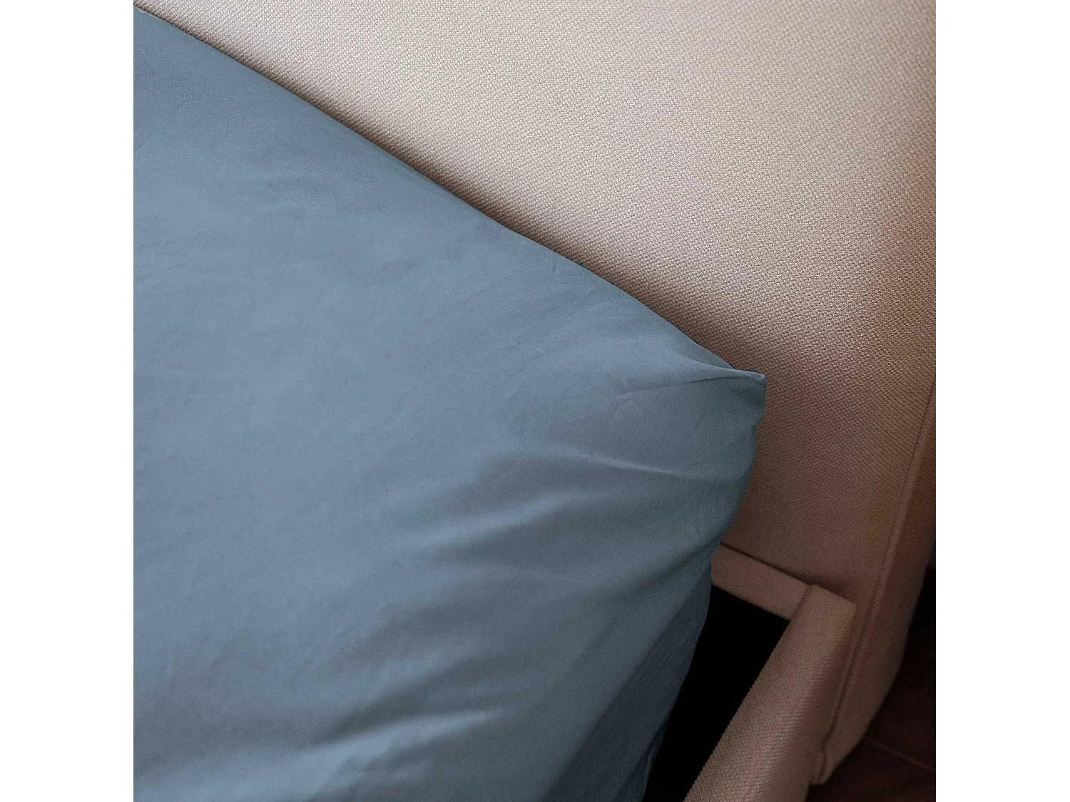 Parure de lit coton bleu gris 140x200 cm