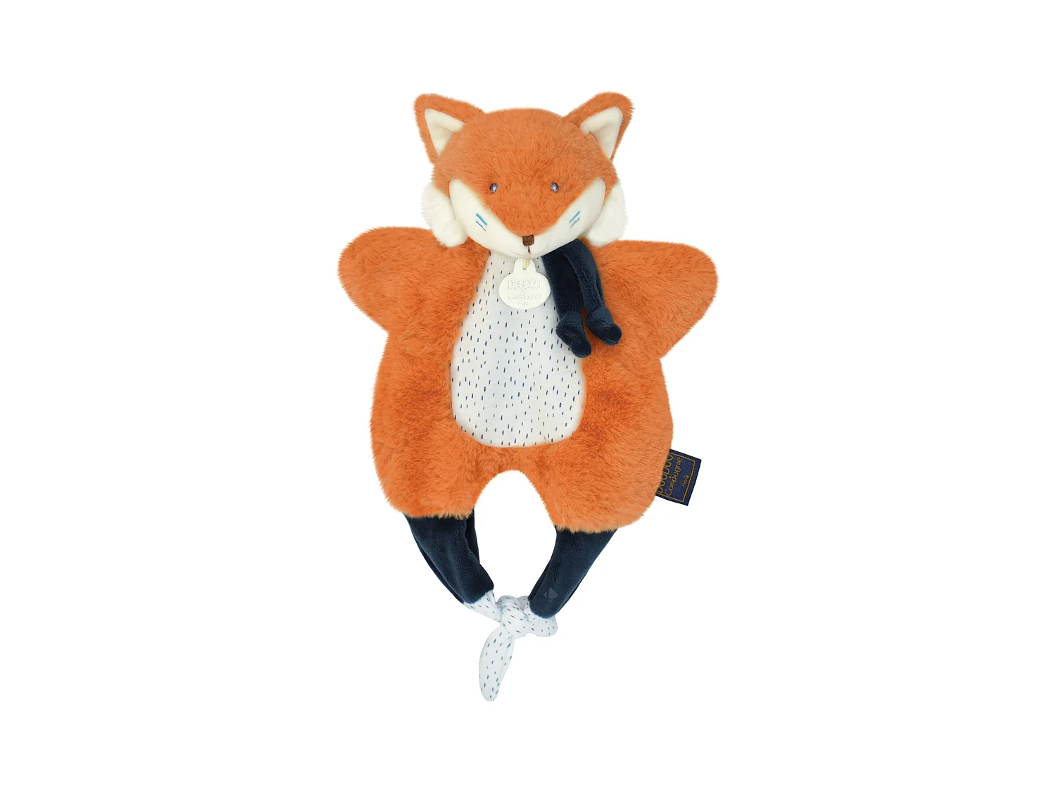 Doudou amusette 30 cm polyester LES PETITS FUTÉS renard orange