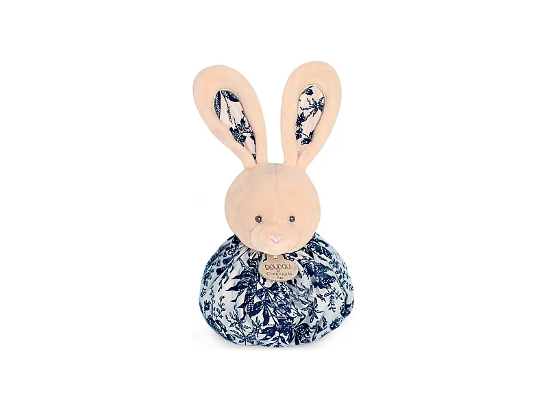 Doudou boule 25 cm polyester collection LES PETITS FUTÉS lapin blanc