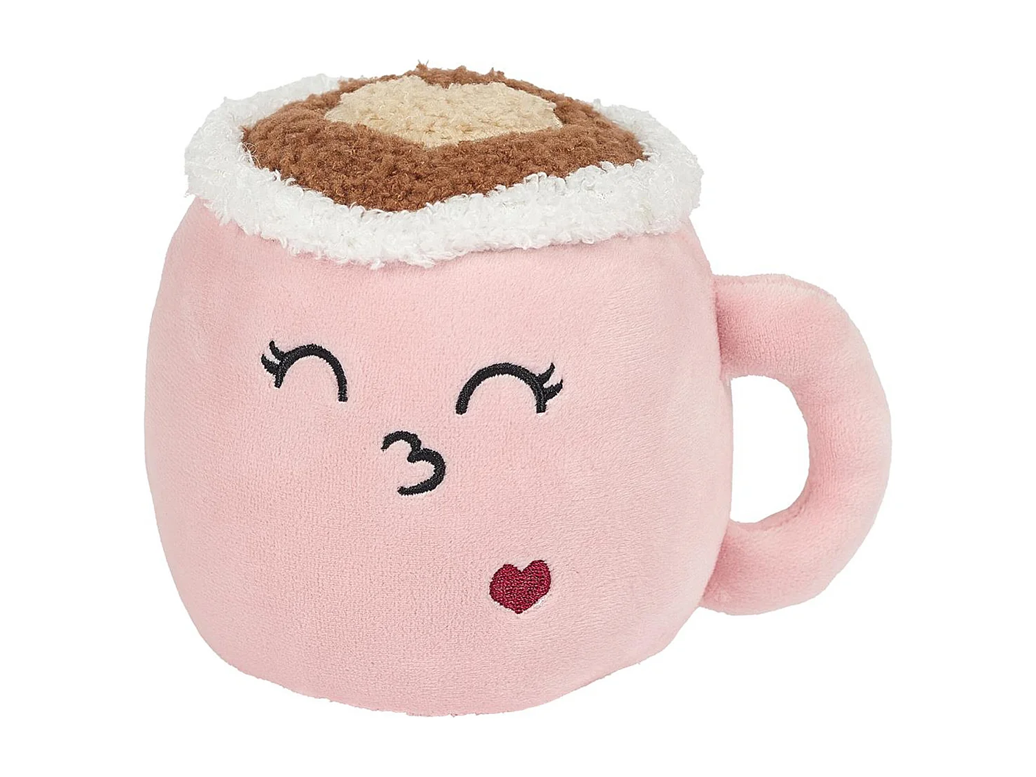 Peluche en polyester forme tasse de café collection BREAKFAST rose