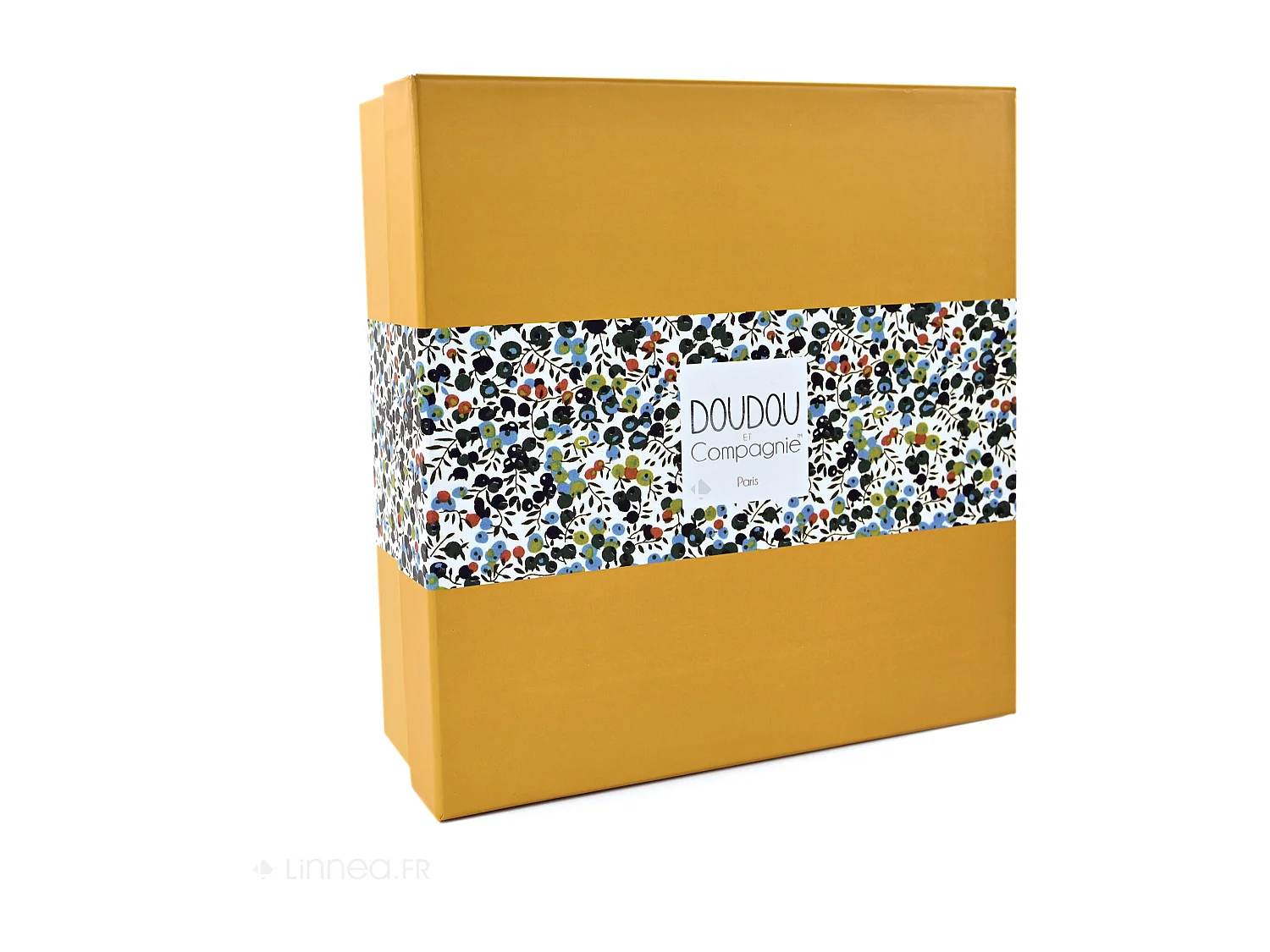 Doudou pétale 27 cm polyester BOH'AIME lion jaune multicolore