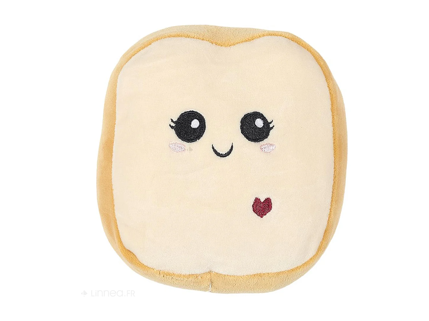 Peluche en polyester forme tartine collection BREAKFAST beige