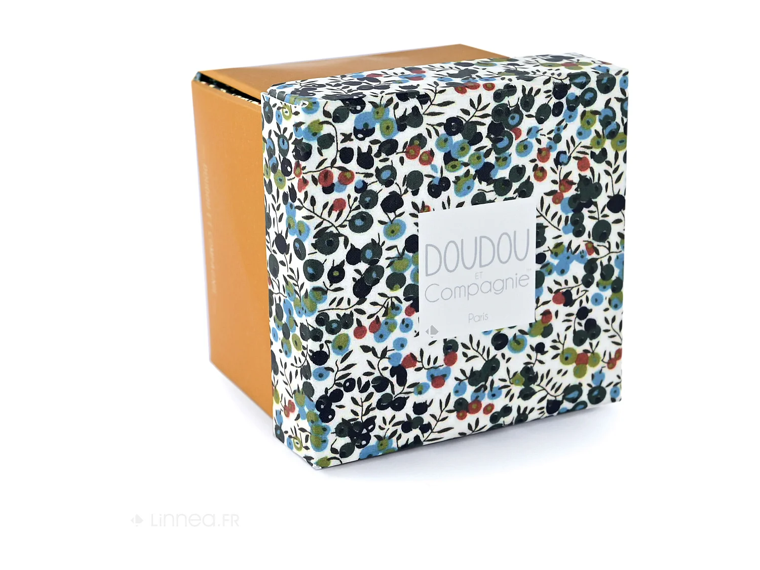 Doudou pantin 12 cm polyester BOH'AIME lion jaune multicolore