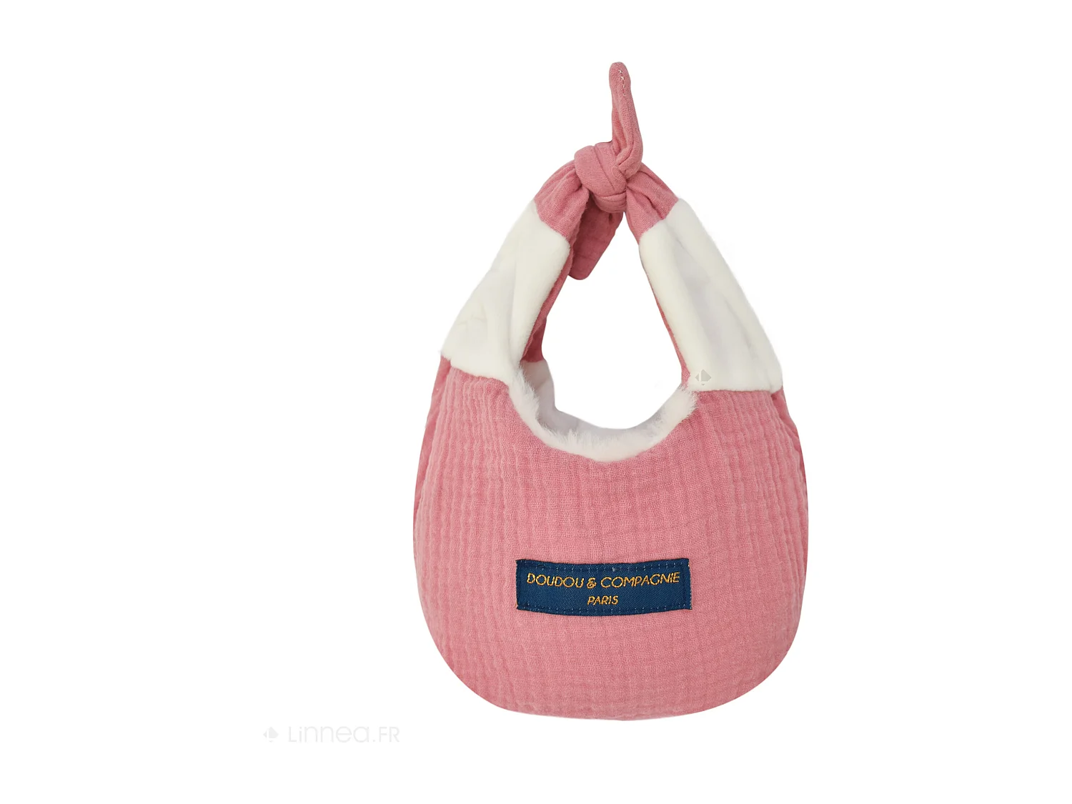 Doudou amusette 30 cm polyester LES PETITS FUTÉS souris rose