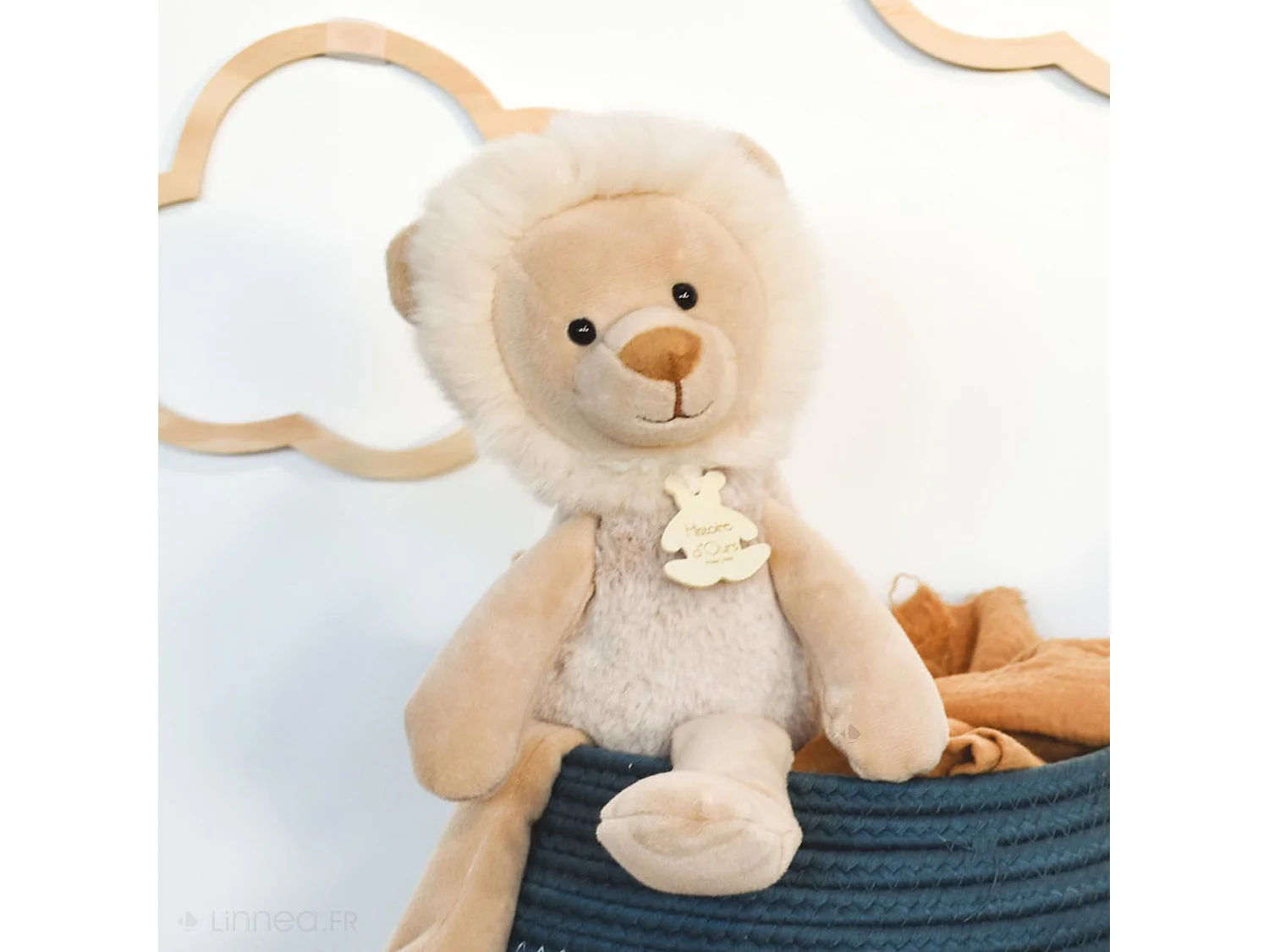 Peluche lion 30 cm polyester collection SWEETY CHOU beige