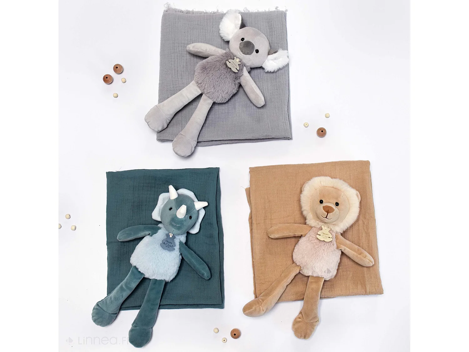 Peluche lion 30 cm polyester collection SWEETY CHOU beige