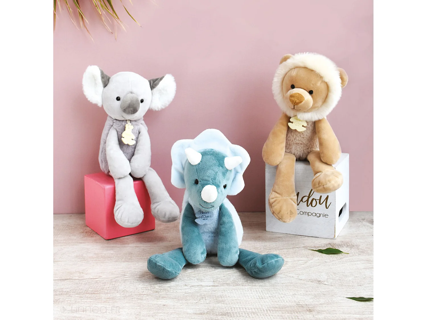 Peluche lion 30 cm polyester collection SWEETY CHOU beige