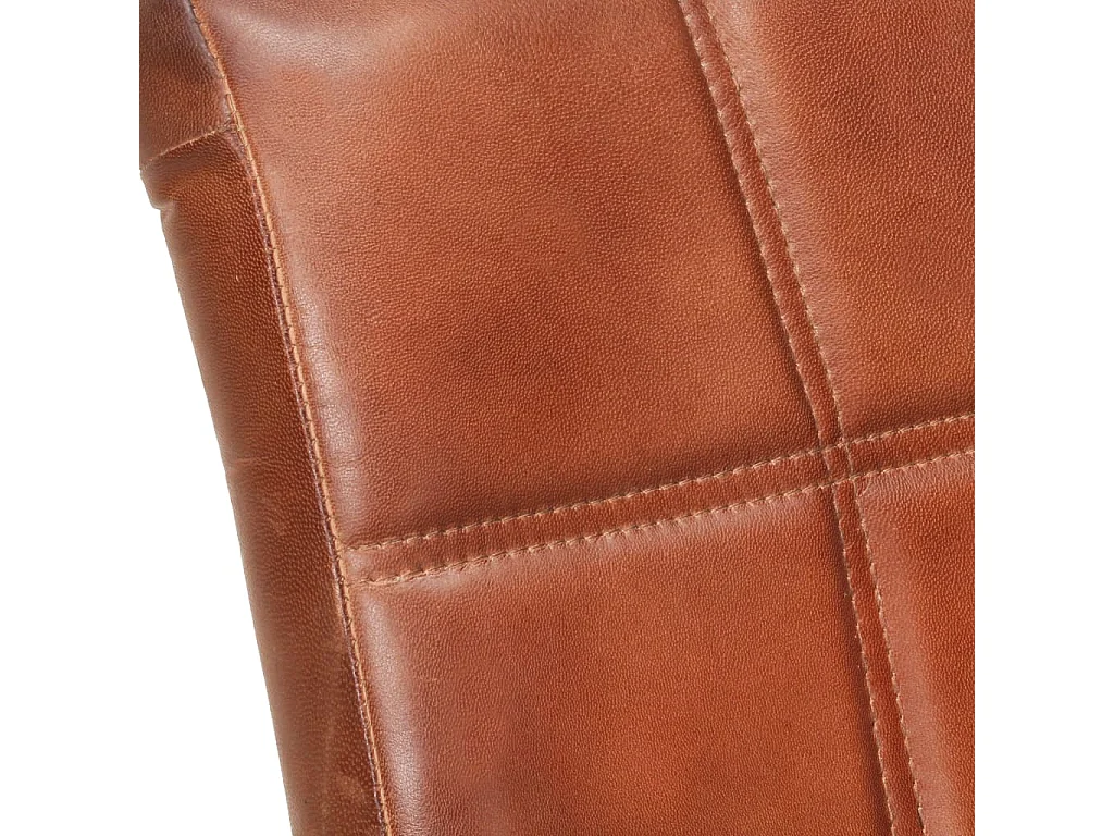 Chaises à manger cantilever lot de 6 marron cuir véritable