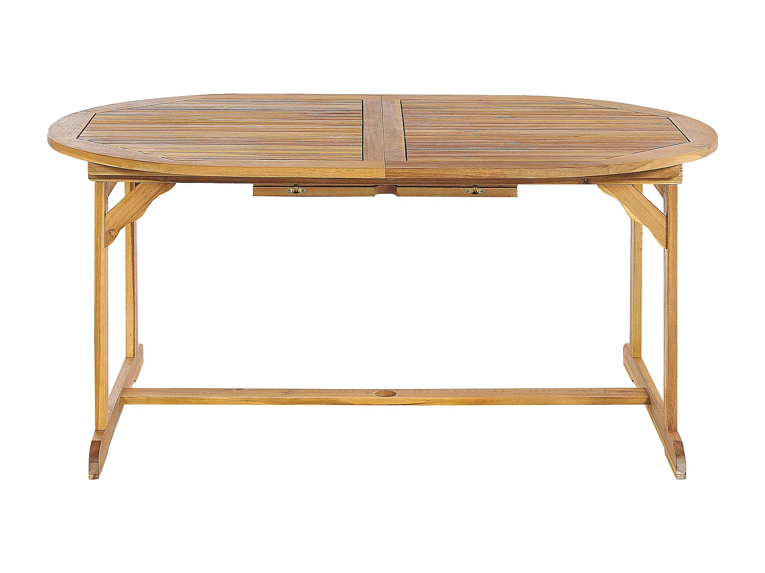 Gartenset Akazienholz heller Holzfarbton 6 Stühle Ausziehtisch oval Maui II