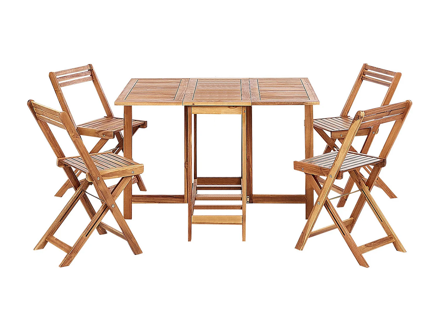 Salle à manger de jardin 4 places FRASSINE Acacia Marron