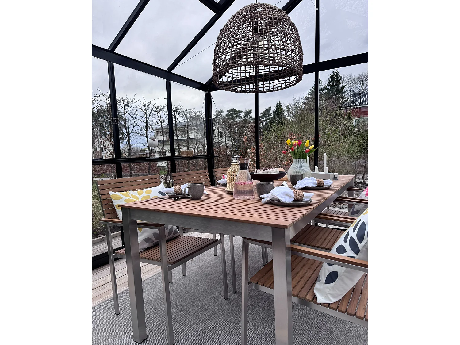 Gartenmöbel Set 6-Sitzer VIAREGGIO FSC® zertifiziertes Teakholz Braun