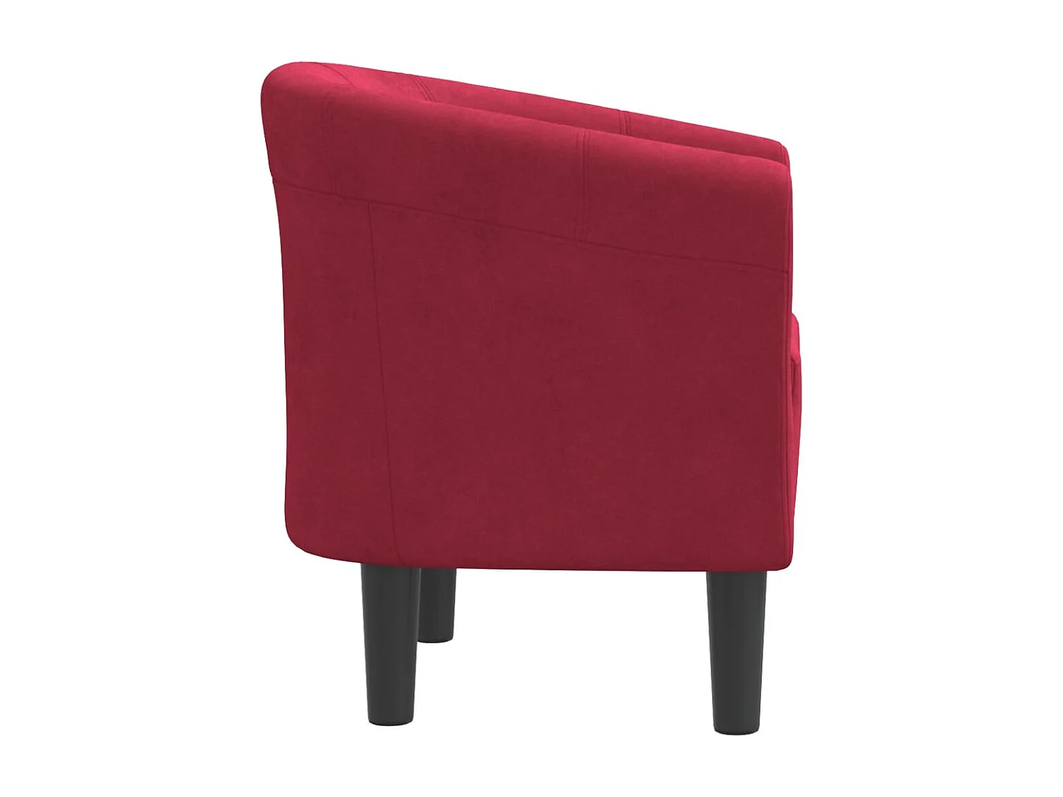Chaise cabriolet rouge bordeaux velours