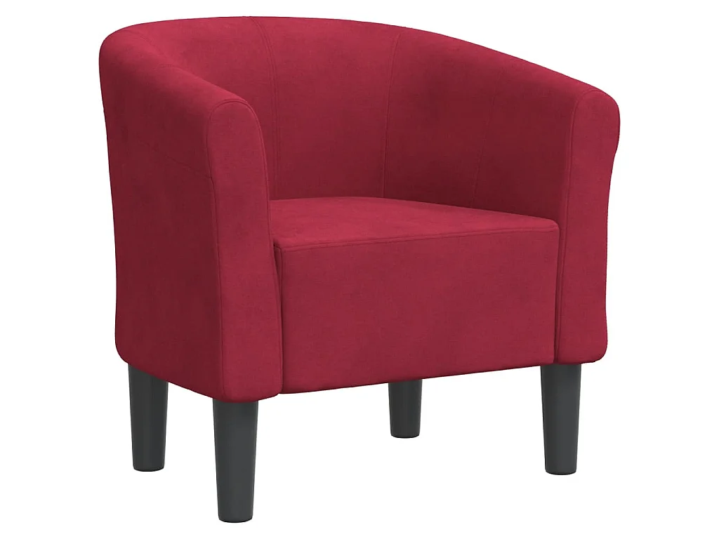 Chaise cabriolet rouge bordeaux velours