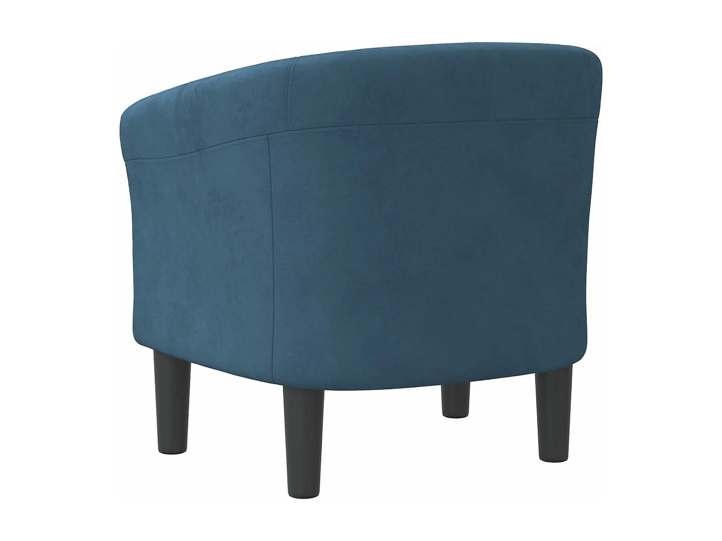 Chaise cabriolet bleu foncé velours
