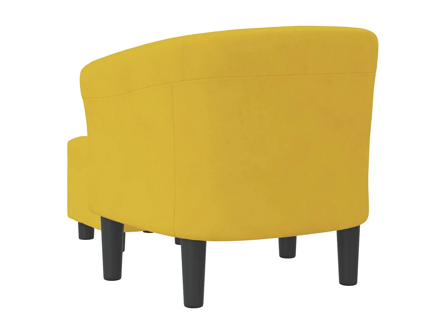 Chaise cabriolet avec repose-pied jaune velours