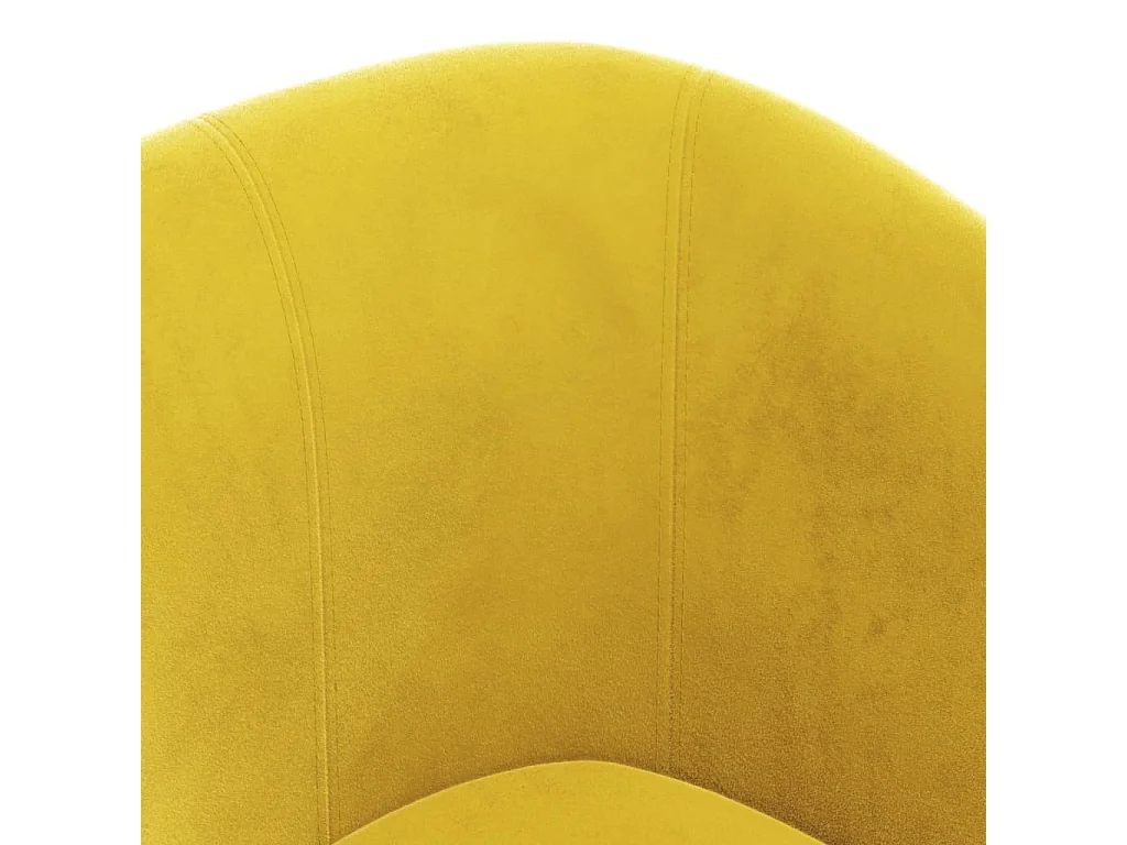 Chaise cabriolet avec repose-pied jaune velours