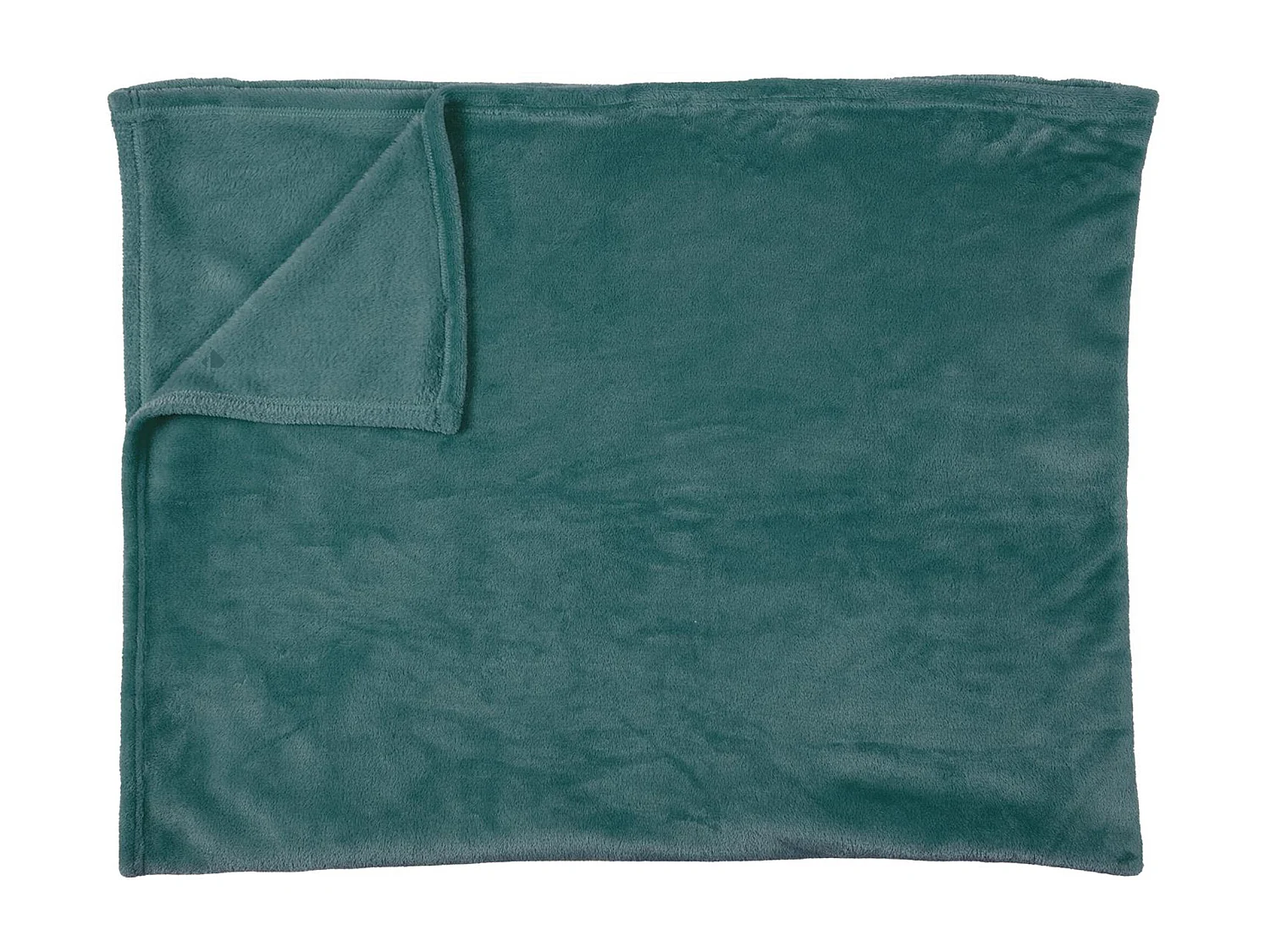 Plaid flanelle collection ANNA 125x150 cm bleu canard