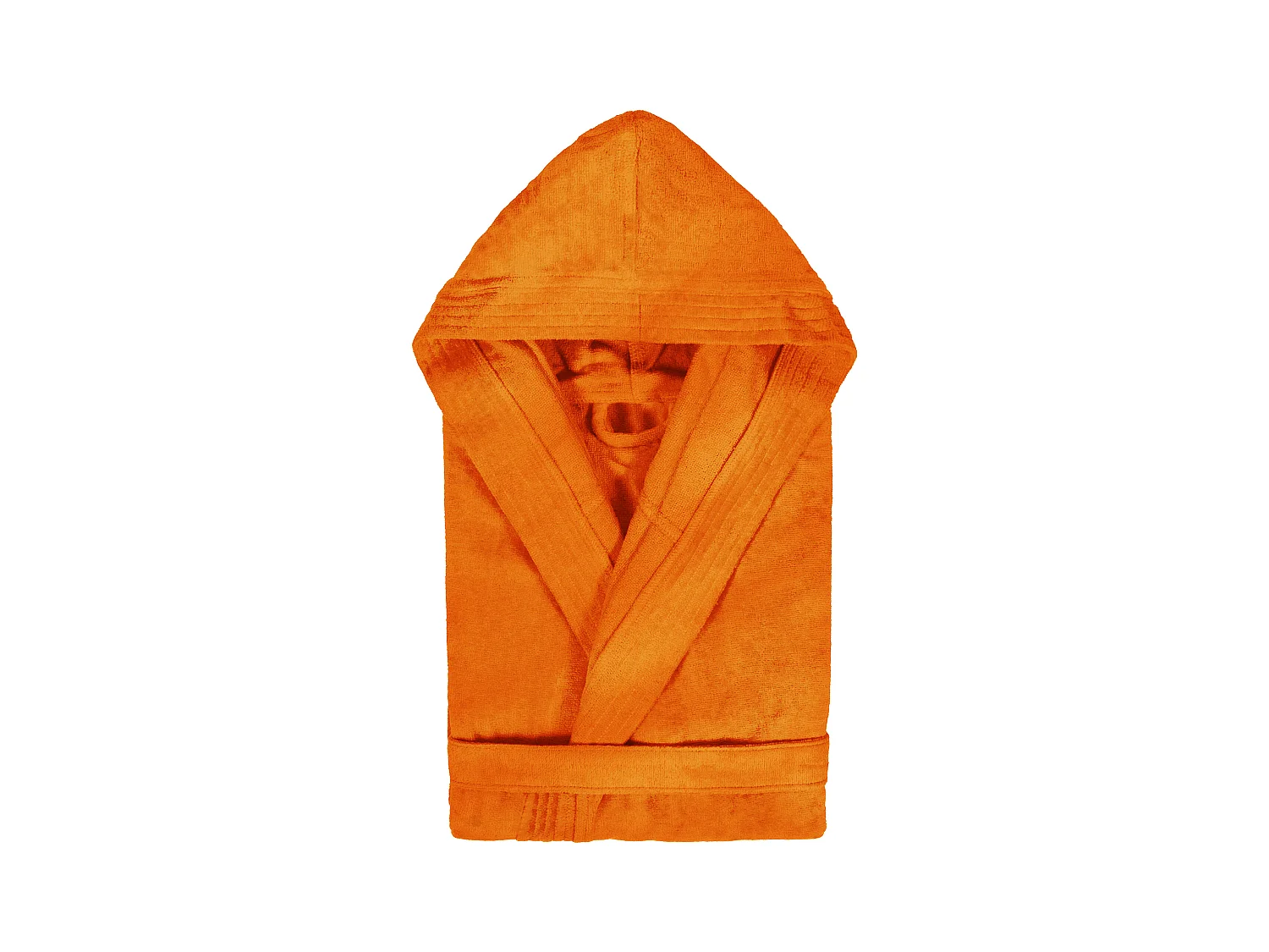 Peignoir à capuche enfant COOL coton 12 ANS velours Orange