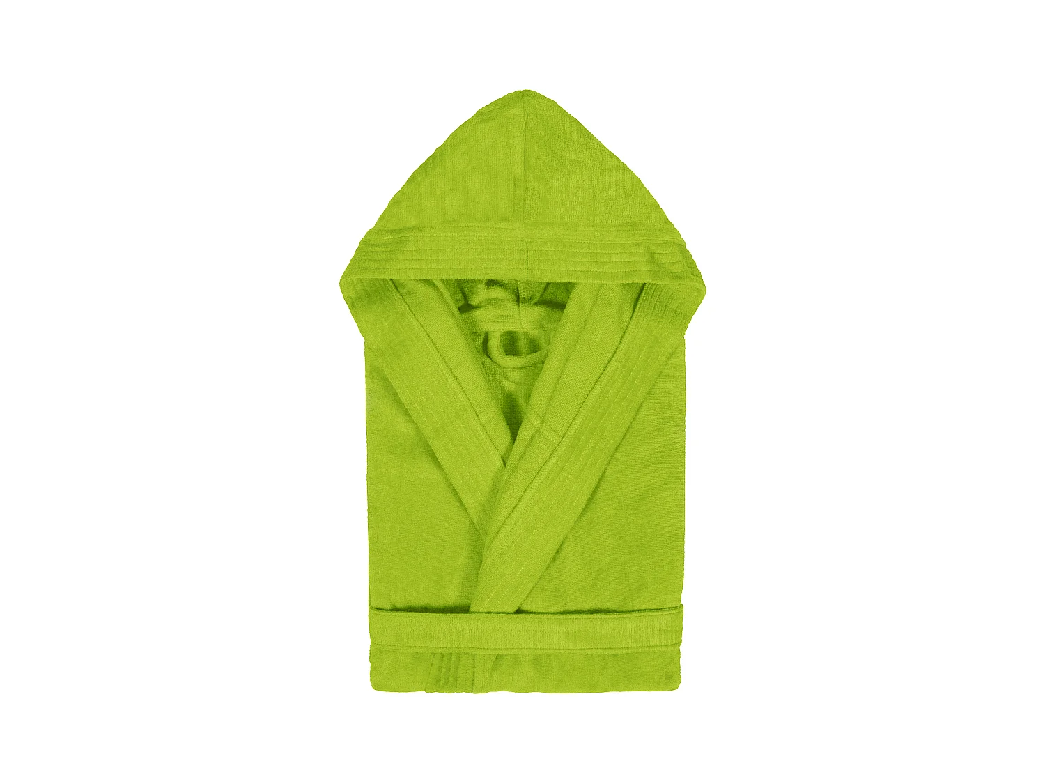 Peignoir à capuche enfant COOL coton 12 ANS velours vert Pistache