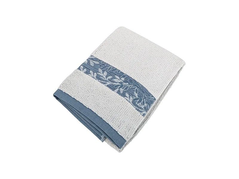 Drap de bain 100x150 cm FOLIUM en coton 520 g/m² bleu Cérulé