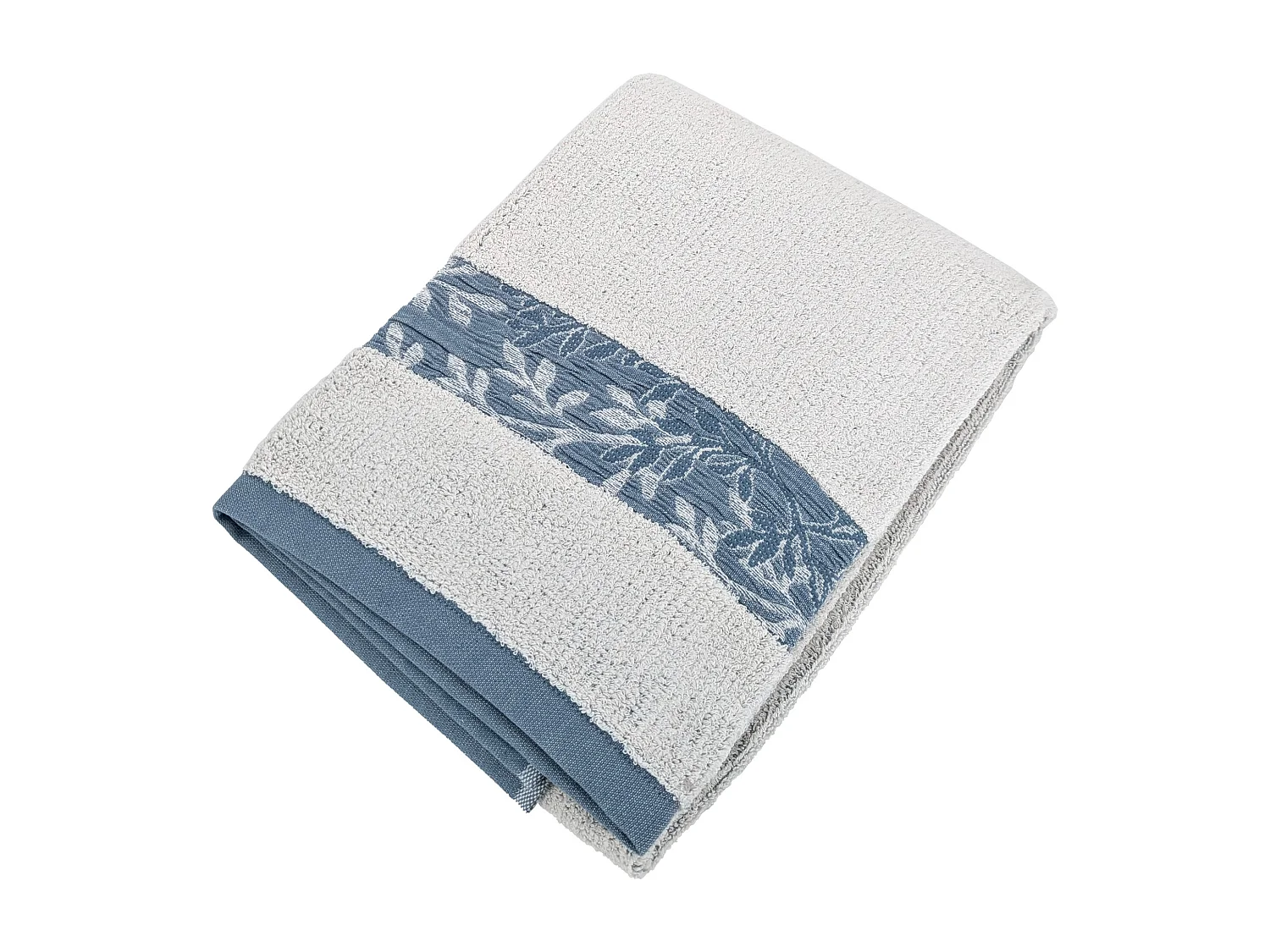 Drap de bain 100x150 cm FOLIUM en coton 520 g/m² bleu Cérulé