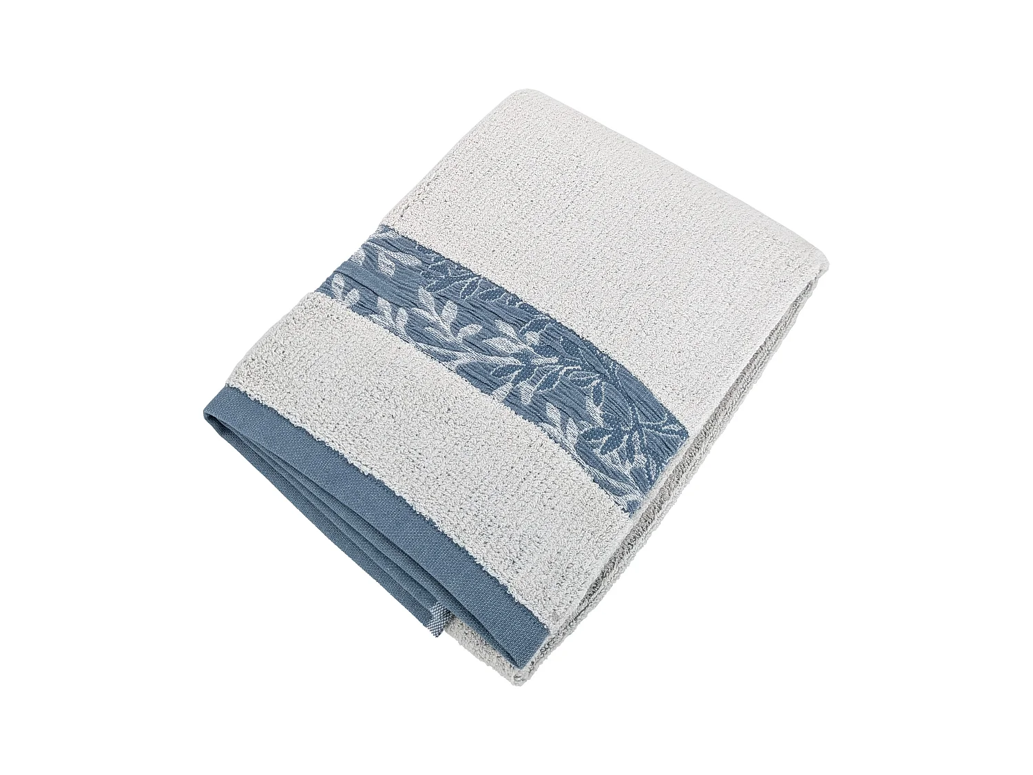 Drap de bain 100x150 cm FOLIUM en coton 520 g/m² bleu Cérulé
