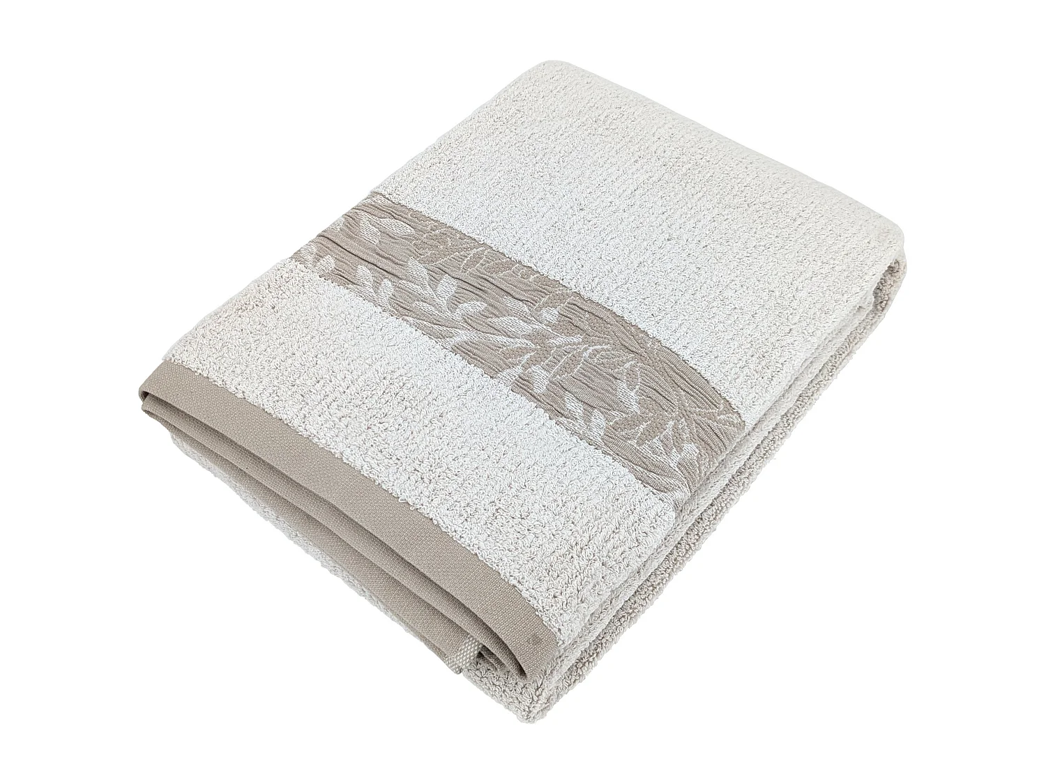 Drap de bain 100x150 cm FOLIUM en coton 520 g/m² beige