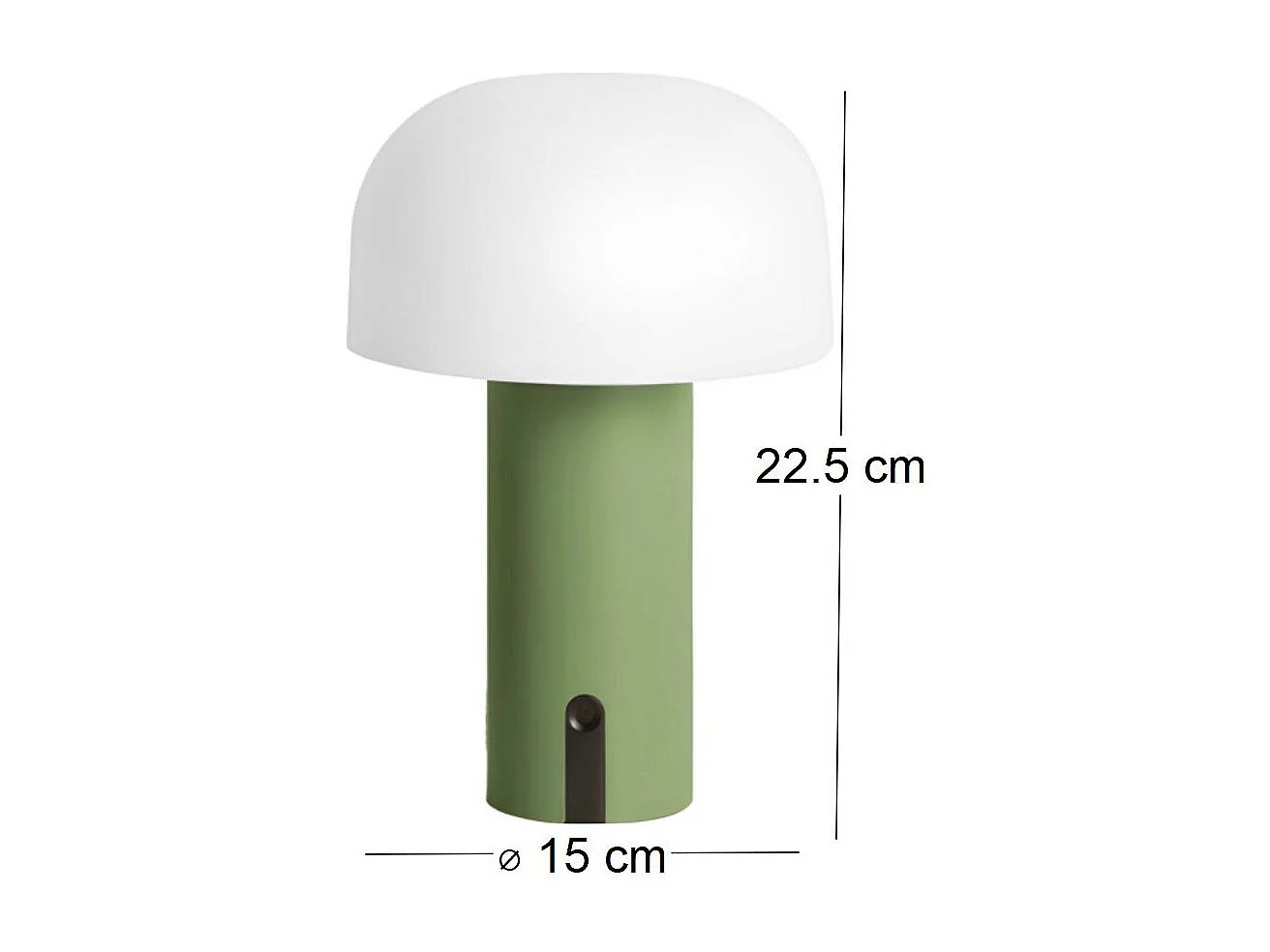 Lampe à poser Luca LED Vert, Blanc