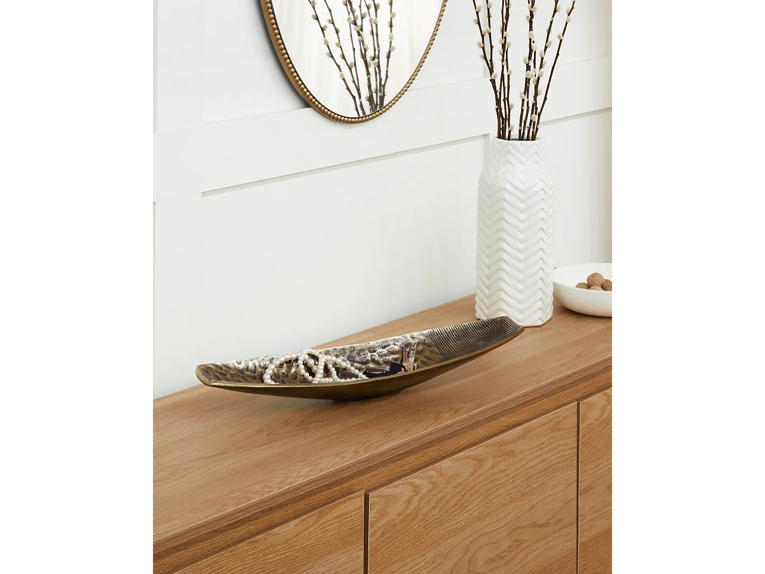 Plateau décoratif TINOS Métal Doré
