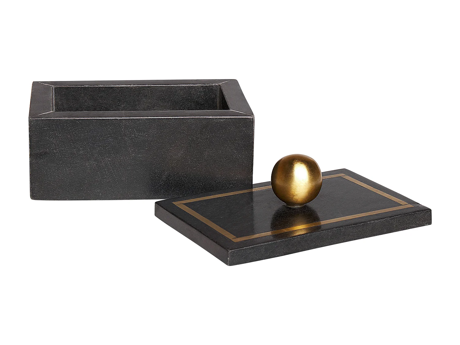 Cajita decorativa CHALANDRI Piedra Negro