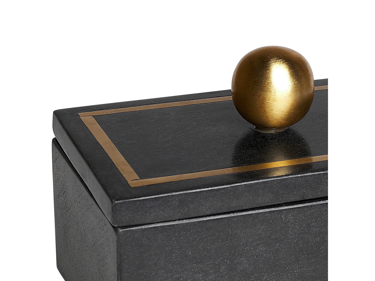 Cajita decorativa CHALANDRI Piedra Negro