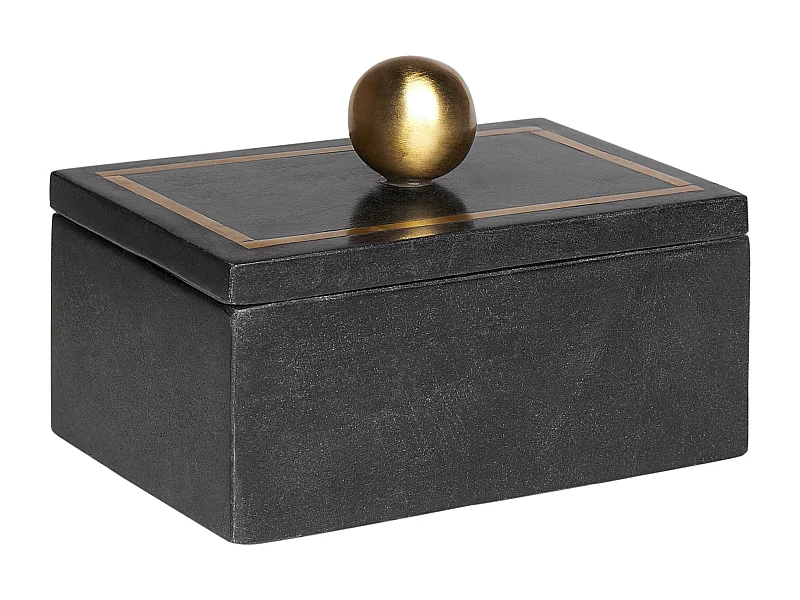 Cajita decorativa CHALANDRI Piedra Negro